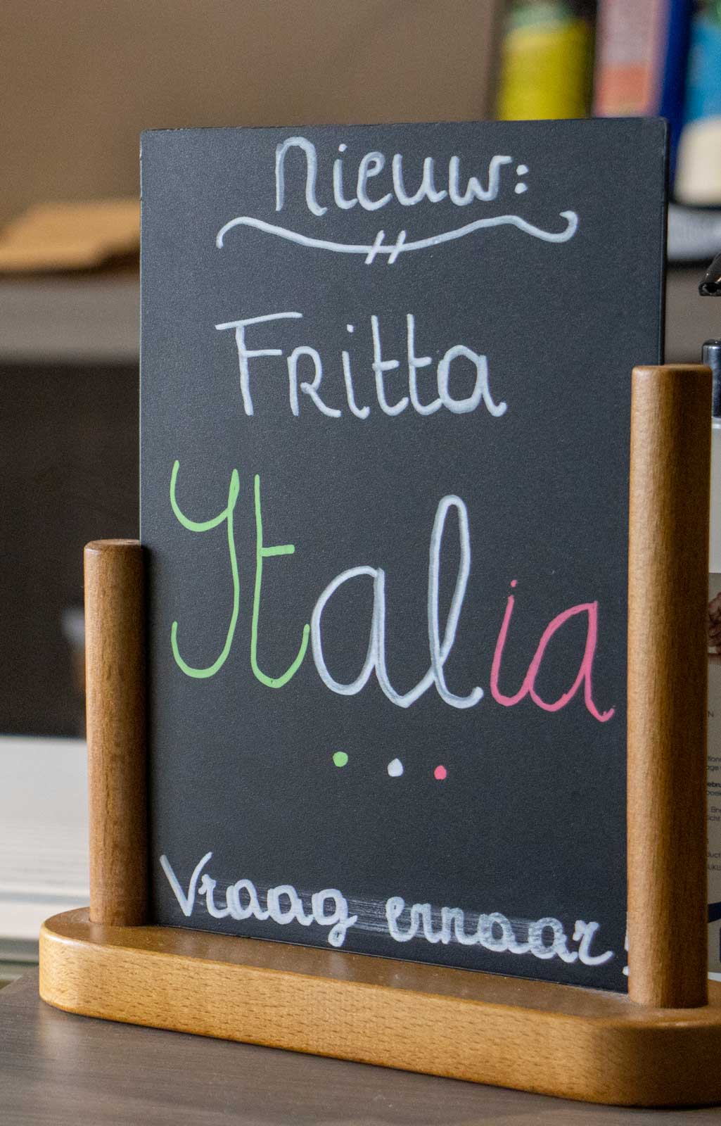 Frietboetiek bord van Fritta Italia